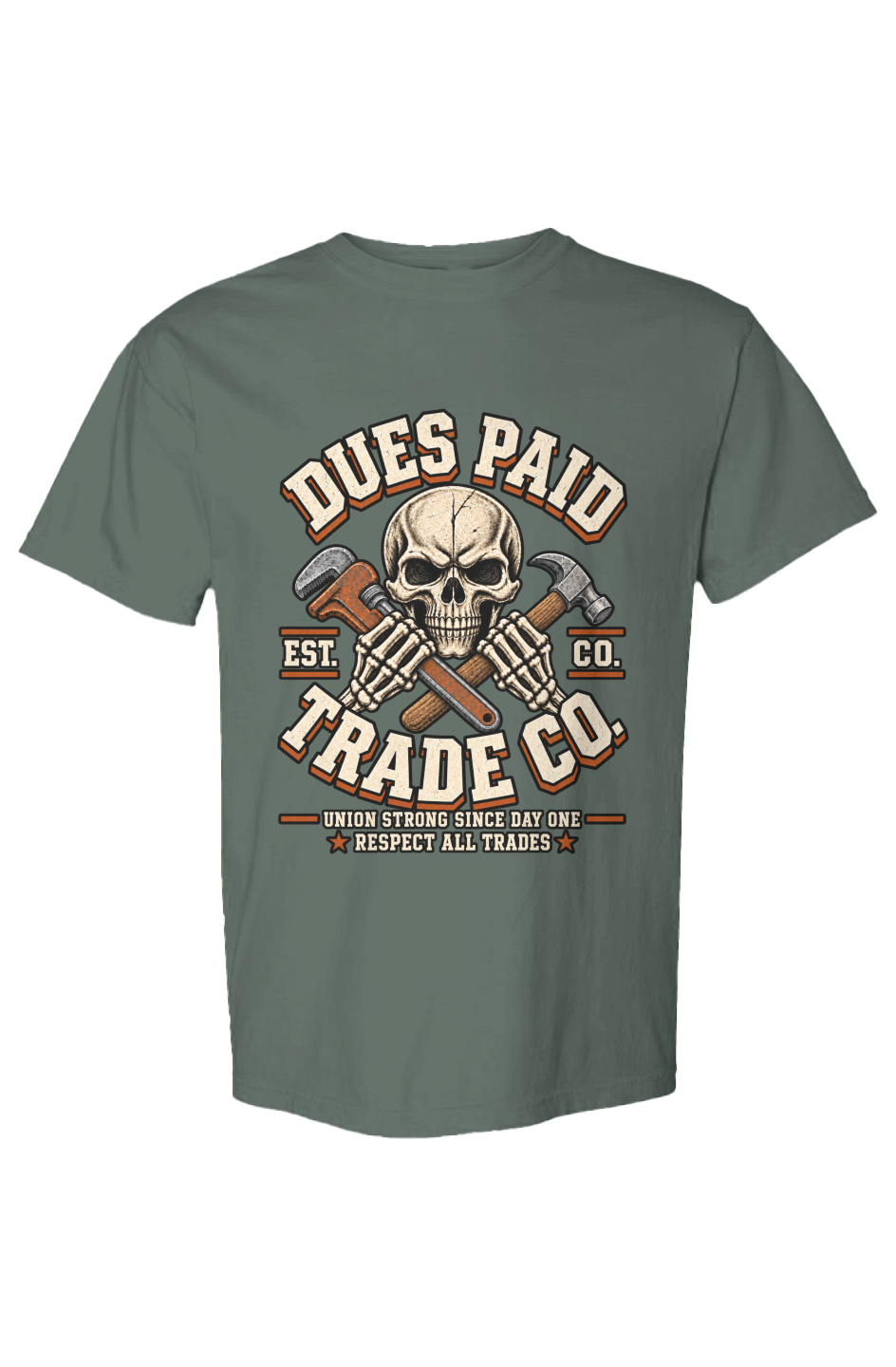 Dues Paid Skull Heavyweight Tee