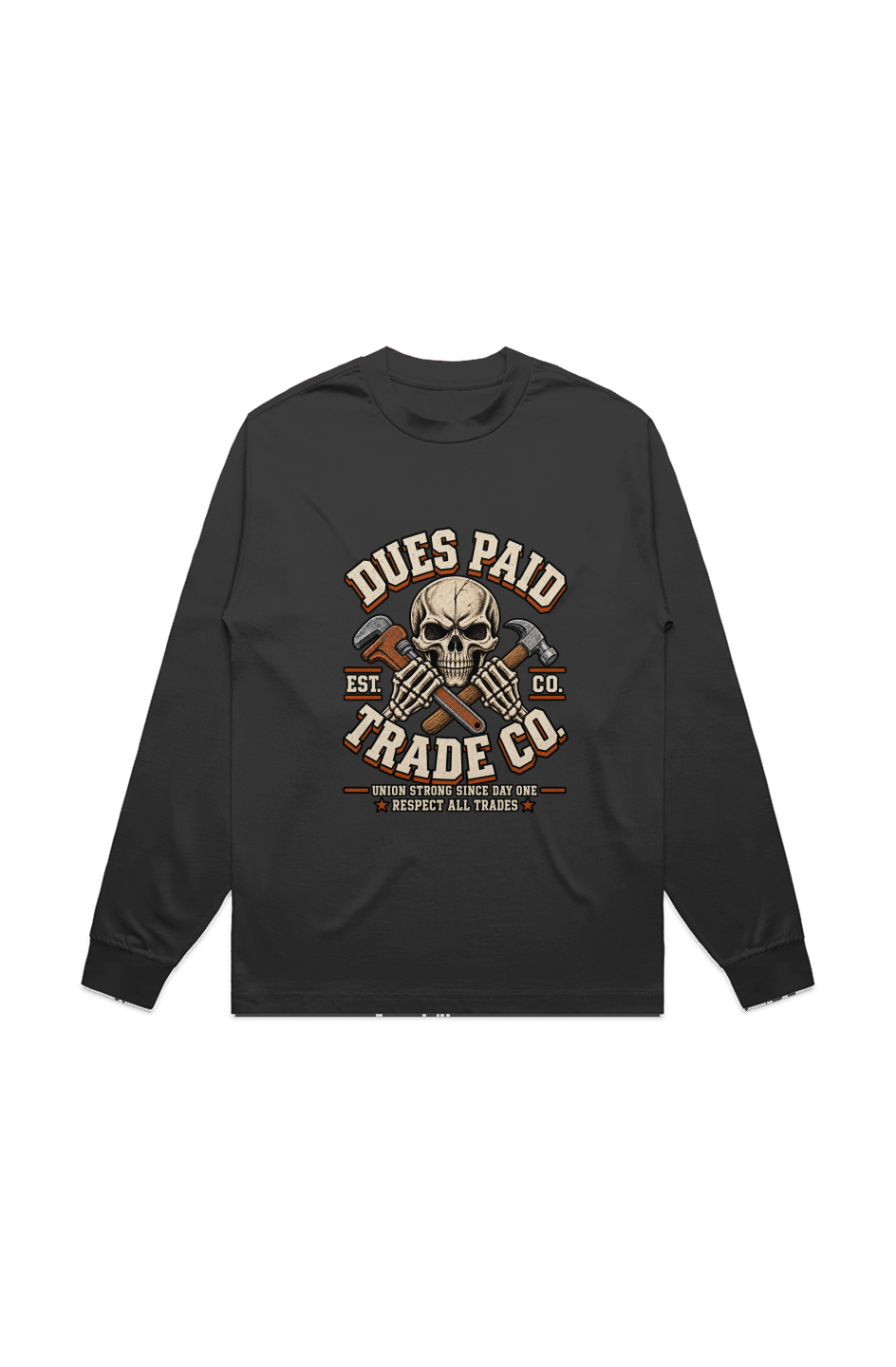 Dues Paid Skull Heavyweight Long Sleeve Tee