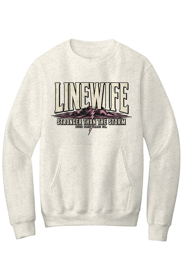 Linewife Stronger than the Storm Hoodless Pocket Sweatshirt
