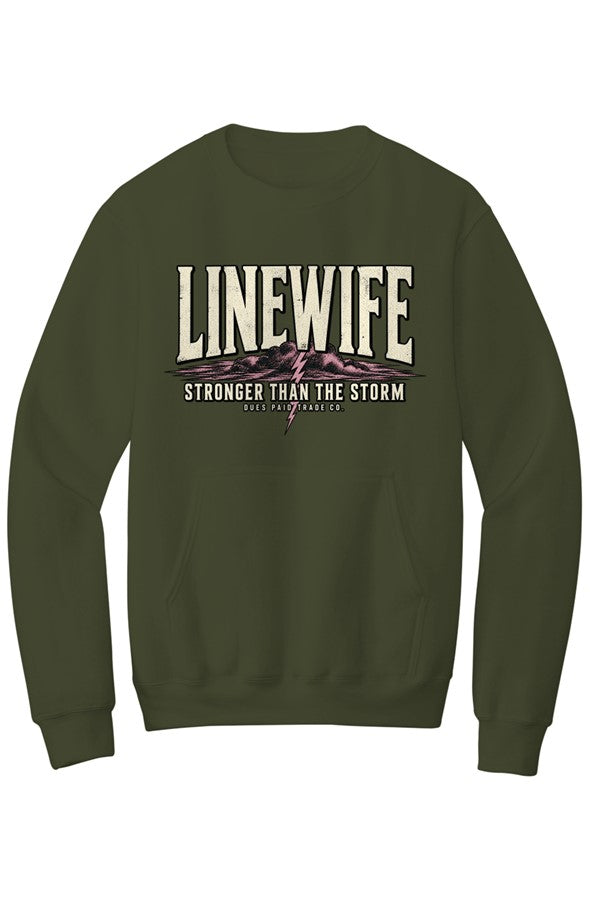 Linewife Stronger than the Storm Hoodless Pocket Sweatshirt