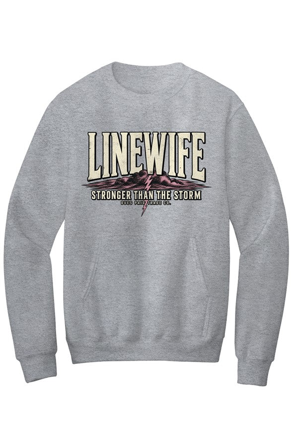 Linewife Stronger than the Storm Hoodless Pocket Sweatshirt