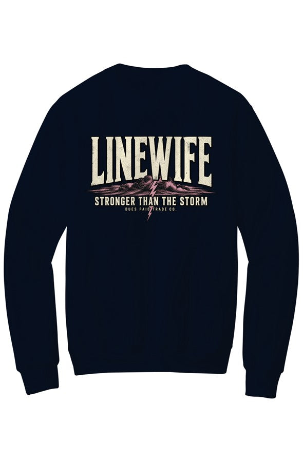 Linewife Stronger than the Storm Hoodless Pocket Sweatshirt