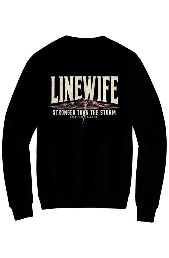Linewife Stronger than the Storm Hoodless Pocket Sweatshirt