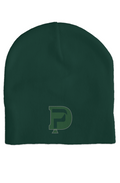 Dues Paid Forest Green Tone on Tone Embroidered Skull Cap
